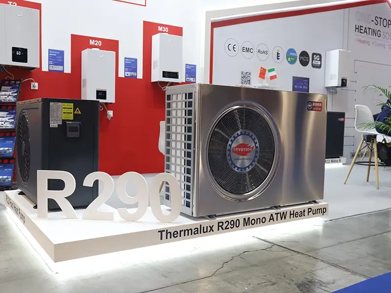 Tepelné čerpadlo Heta R290 na výstave MCE
